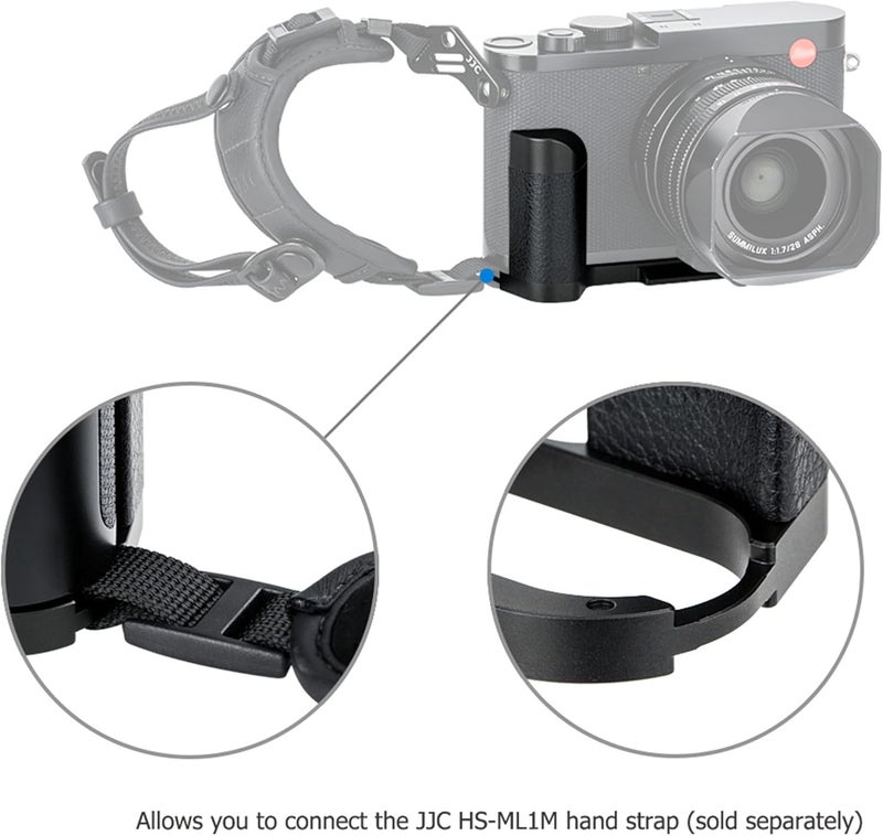 JJC Solid Metal Hand Grip Secure L Bracket Holder for Leica Q2 Digital Camera, Anti Slip Q2 Handgrip with Arca Swiss Type Quick Release Tripod Mount, No Blocking to Battery & Memory Card Compartment - Image 5